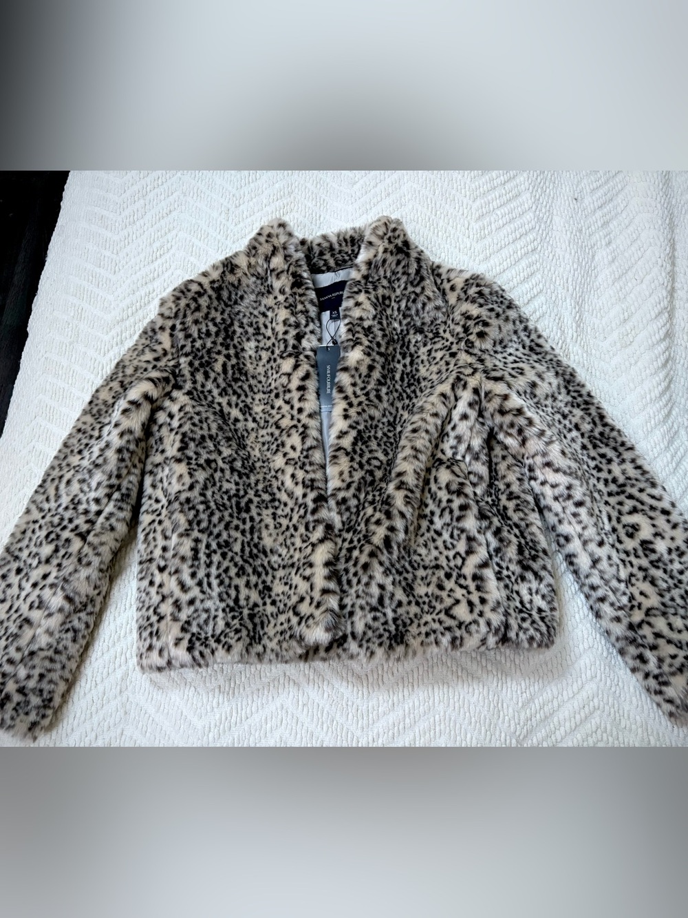 NWT❗️Banana Republic Faux Fur Leopard-Print Jacket